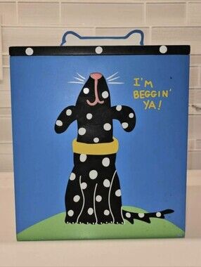 Hand Painted Wood Dog Treat Box By Artist Tatutina For Up Country